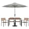 Flash Furniture Patio Set-30"x48" Table-4 Chairs-Tan Umbrella-Base XU-DG-304860064-UB19BGY-GG - alternate 10